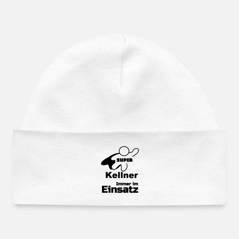Super Kellner Geschenk - Baby Organic Mütze - Weiß