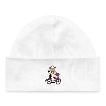 Tiermotiv Shirt Kindershirt Tiere Cartoon Geschenk - Baby Organic Mütze - Weiß - Vorne