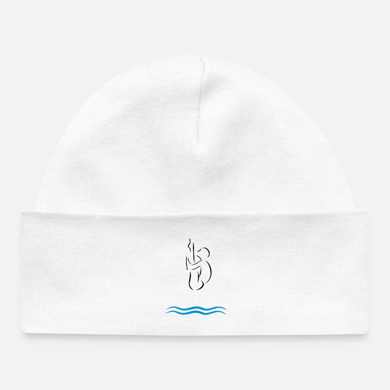 High diving - Baby Organic Beanie - white