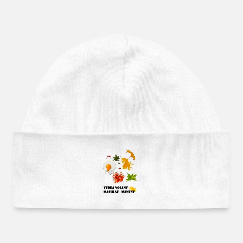 taches - Bonnet bébé bio - blanc