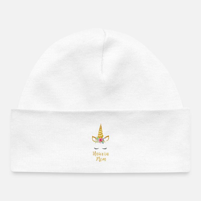 Licorne Maman - Bonnet bébé bio - blanc