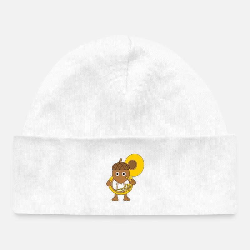 Noix de tuba - Bonnet bébé bio - blanc
