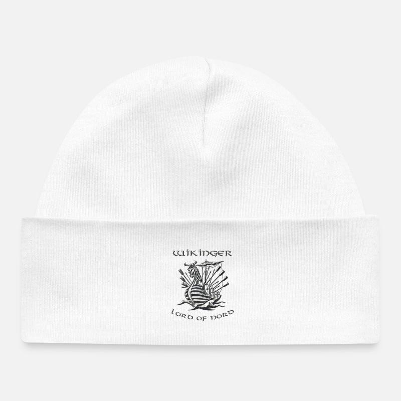 Vikings 5 - Bonnet bébé bio - blanc