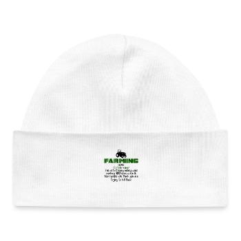 Farming Definition - Baby Organic Beanie - white - Front