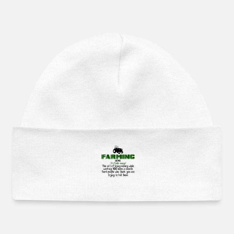 Farming Definition - Baby Organic Beanie - white