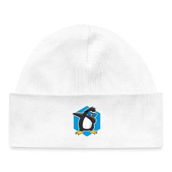 Dabbing Penguin - Baby Organic Beanie - white - Front
