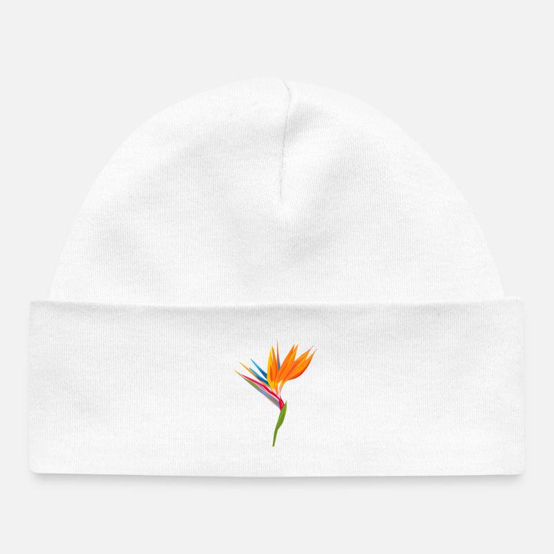 Oiseau de paradis Jeu de couleurs - Bonnet bébé bio - blanc