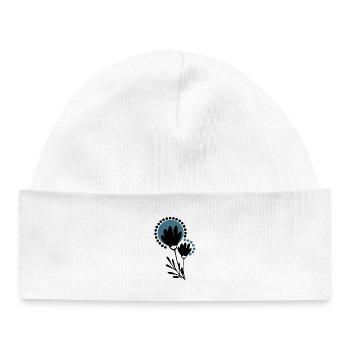 Fleurs scandinaves - Bonnet bébé bio - blanc - Devant