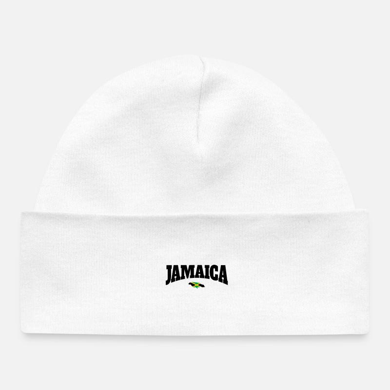 Drapeau de la Jamaïque Neon Contraste - Bonnet bébé bio - blanc
