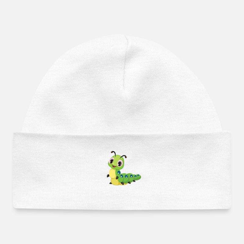 Chenille pour enfants - Bonnet bébé bio - blanc
