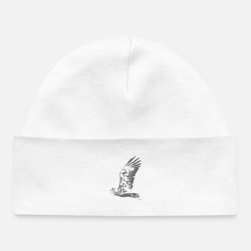 HGWild - Aigle de mer - Bonnet bébé bio - blanc