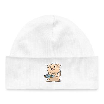 Labrador Kawaii - Baby Organic Beanie - white - Front