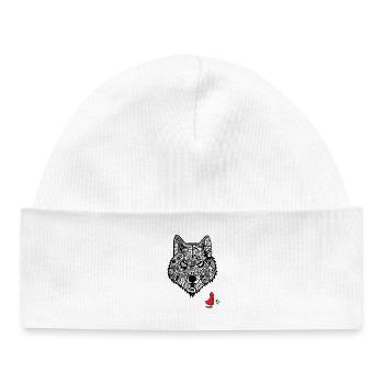 Red Riding Hood's Wolf - Baby Organic Beanie - white - Front