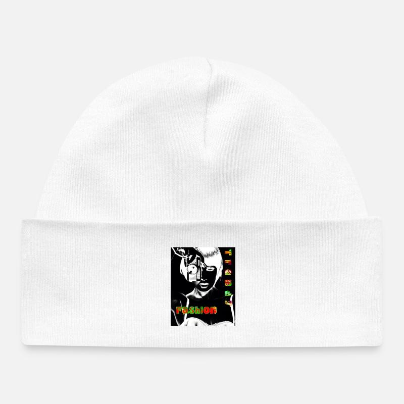 Tendance de la mode élégante avec un look futuriste - Bonnet bébé bio - blanc