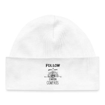 Follow Compass - Baby Organic Mütze - Weiß - Vorne