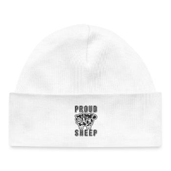 Le mouton noir - giftidea - Bonnet bébé bio - blanc - Devant
