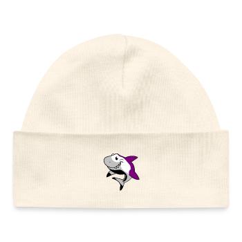 Asexué Shark Ace Pride - Bonnet bébé bio - blanc - Devant