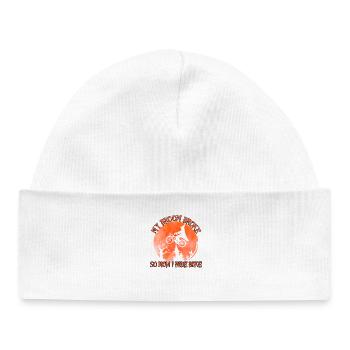 My Broom Is Broken, Now I Ride Bike - Baby Organic Beanie - white - Front