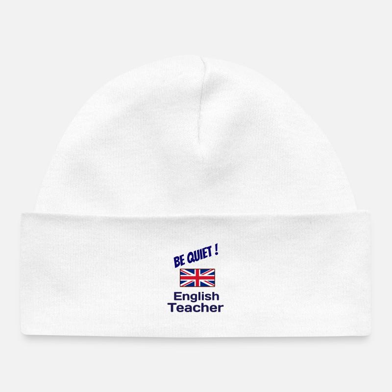 Idée cadeau prof d'anglais - Bonnet bébé bio - blanc