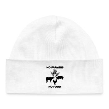 Farm products no farmer no food english - Baby Organic Beanie - white - Front