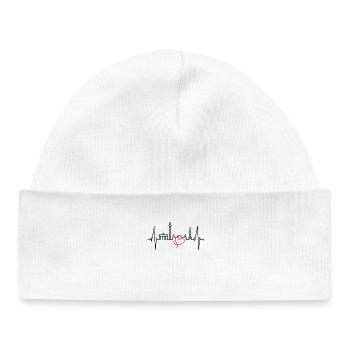 Berlin Skyline Heartbeat Heart Love Love Berliners - Bonnet bébé bio - blanc - Devant