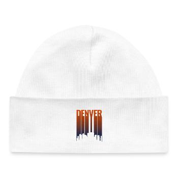 Denver Skyline Gradient - Baby Organic Beanie - white - Front