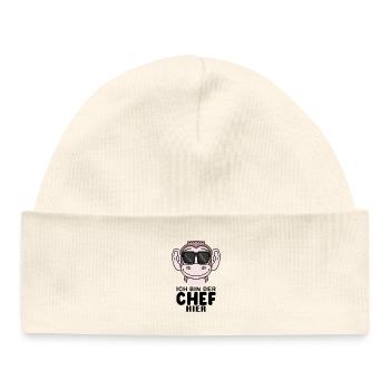 Cool Affe Chef - Baby Organic Mütze - Weiß - Vorne
