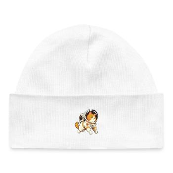 Space Cat Cute - Funny Animal Humor - Baby Organic Beanie - white - Front