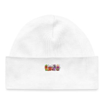 Coupe de chocolat chaud d’automne Halloween - Bonnet bébé bio - blanc - Devant