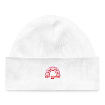 Saint-Valentin, Saint-Valentin, Saint-Valentin - Bonnet bébé bio - blanc - Devant