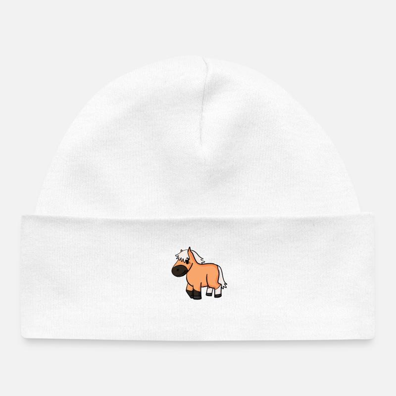 Race de cheval cheval hanovrien cheval domestique - Bonnet bébé bio - blanc