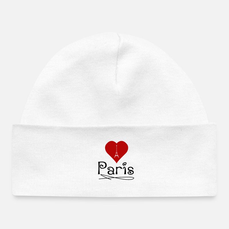 J’aime Paris - Bonnet bébé bio - blanc