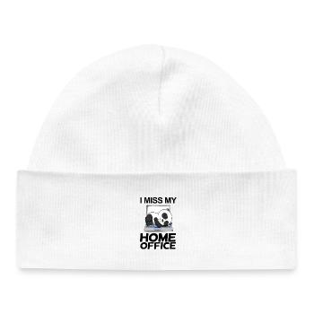 Bureau à domicile Miss Humour Drôle - Bonnet bébé bio - blanc - Devant
