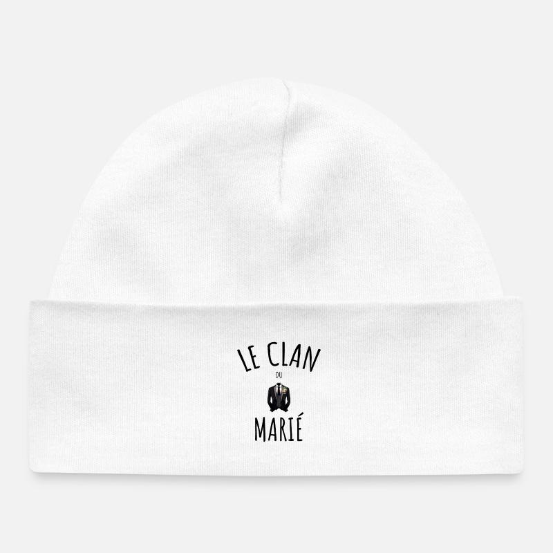 Le clan du marié - Bonnet bébé bio - blanc