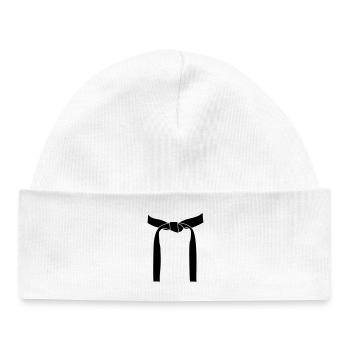 Combat sports band or obi - Baby Organic Beanie - white - Front