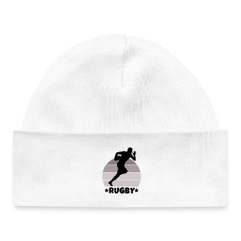 rugby, rugby sport, fan de rugby - Bonnet bébé bio - blanc - Devant