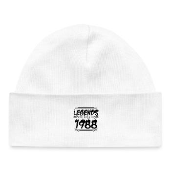 1988 - Born 1988 - Built in 1988 - Baby Organic Beanie - white - Front