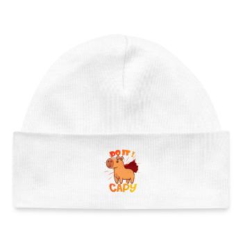 Capybara Wasserschwein - Baby Organic Beanie - white - Front