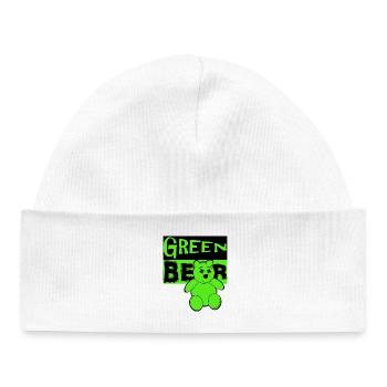 Green Bear - Bonnet bébé bio - blanc - Devant