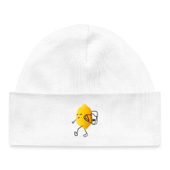 Wander-Zitrus - Zitrone auf Abenteuerreise - Baby Organic Mütze - Weiß - Vorne