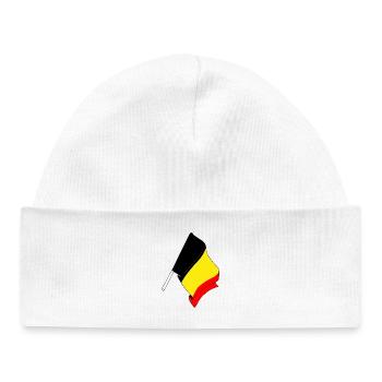 Flag of Belgium - Baby Organic Beanie - white - Front