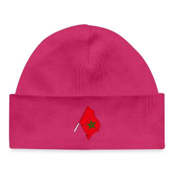 Drapeau du Maroc - Bonnet bébé bio - blanc - Devant