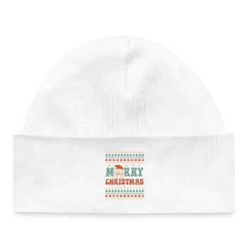 Hässlicher Weihnachtspullover - Baby Organic Mütze - Weiß - Vorne