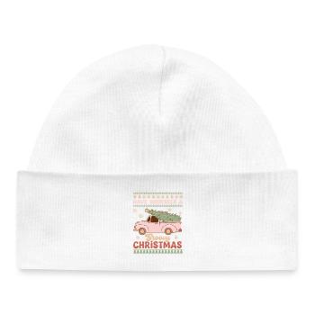 Hässlicher Weihnachtspullover - Baby Organic Mütze - Weiß - Vorne