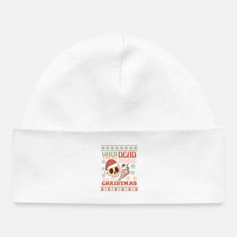 Hässlicher Weihnachtspullover - Baby Organic Mütze - Weiß