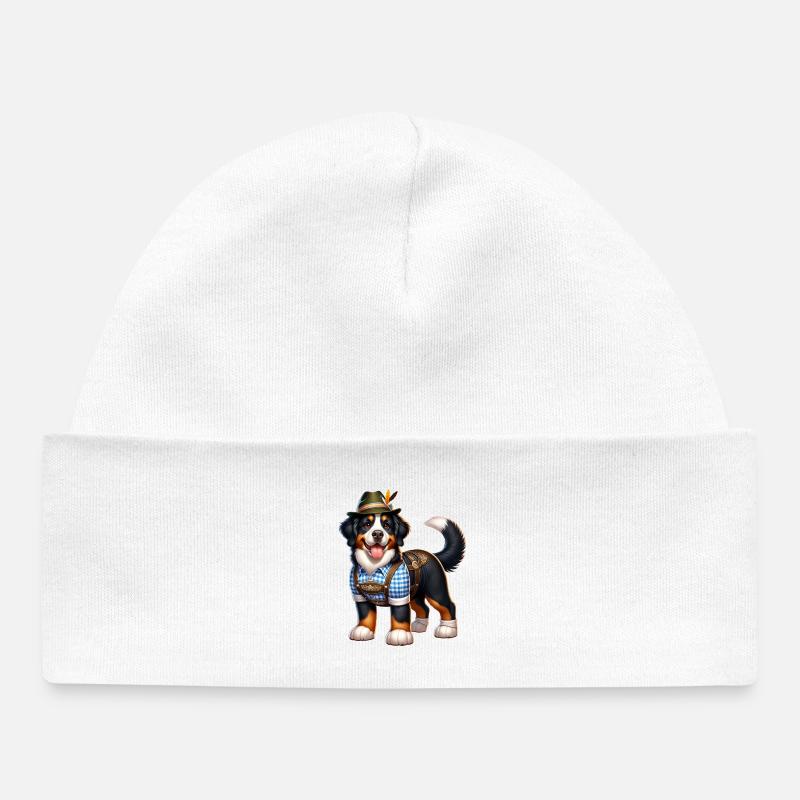 Bouvier bernois Bavaria - Bonnet bébé bio - blanc