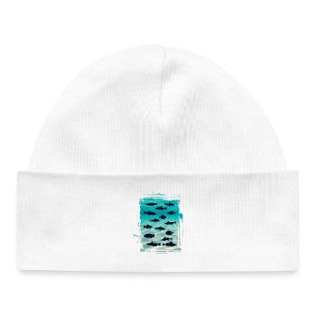 Aquarium Fish Aquarist Ornamental Fish - Baby Organic Beanie - white - Front