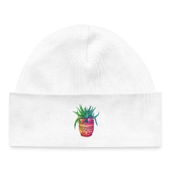 Aloe You Succulent Plant Gardening Gardener - Baby Organic Beanie - white - Front