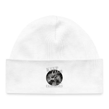 Keep Calm – Calisthenics Design - Baby Organic Beanie - white - Front