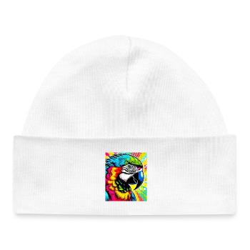 Papagei Pop Art - Baby Organic Mütze - Weiß - Vorne